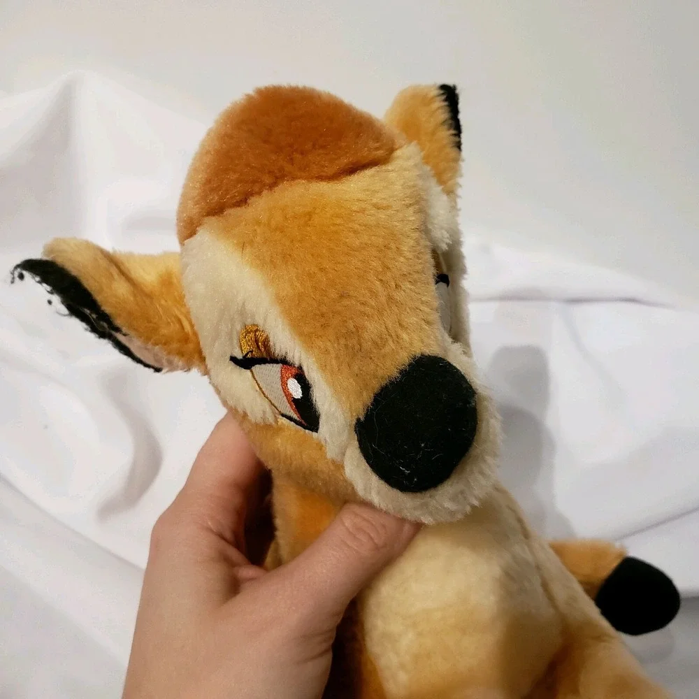 disney bambi stuffed animal deer plush toy vintage‎ laying down